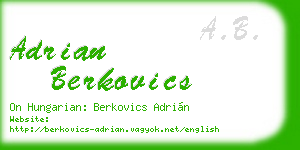 adrian berkovics business card